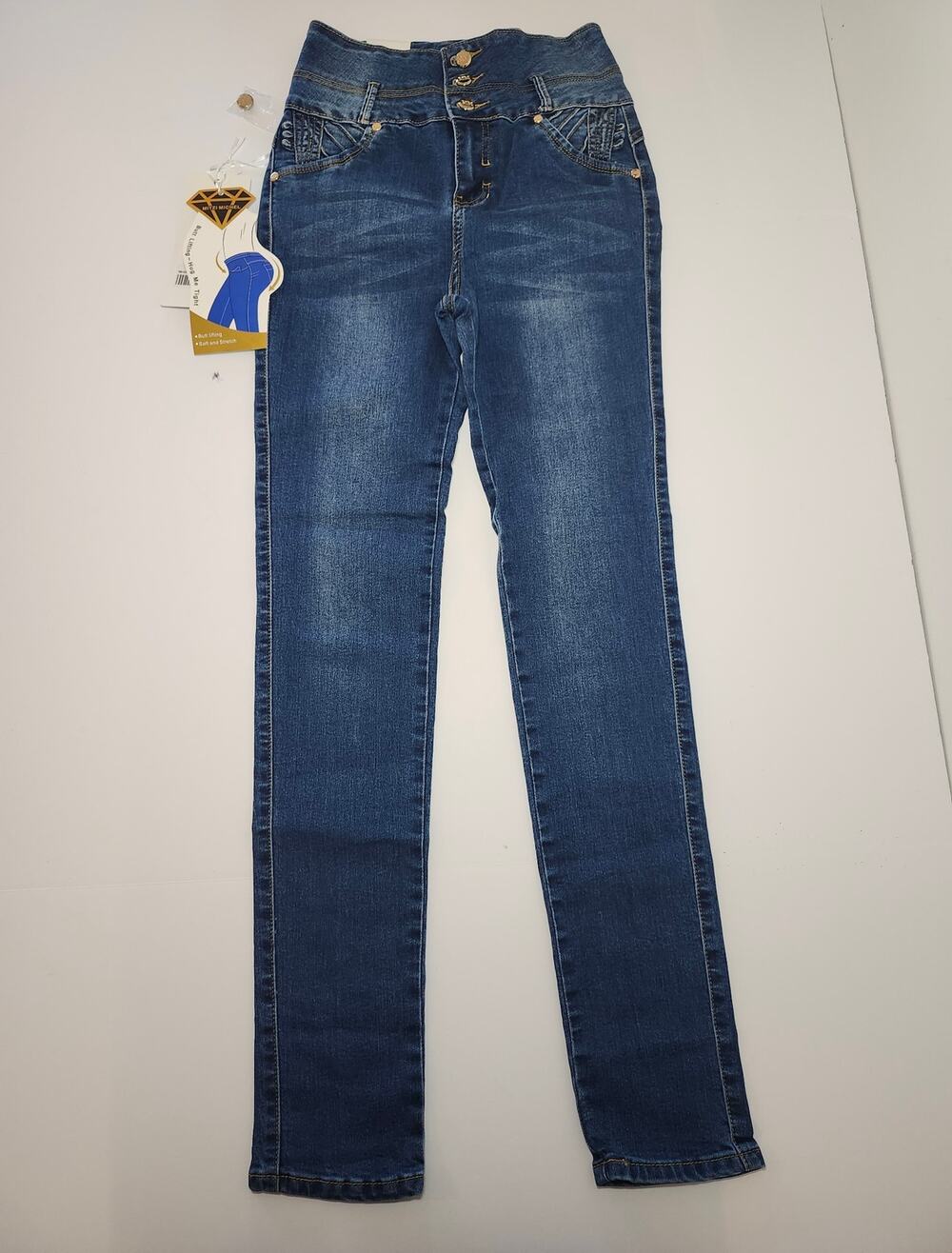 Mitzi Michel NWT Women's High Waisted Skinny Jeans Blue Sz 9 Butt Lifting